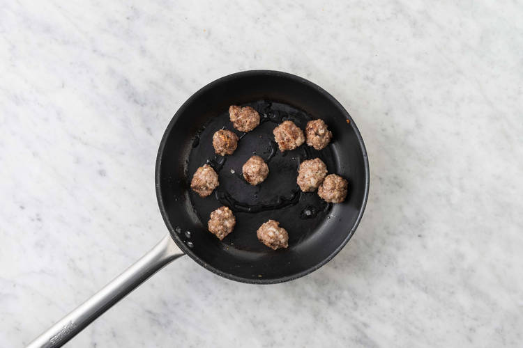 Cook meatballs