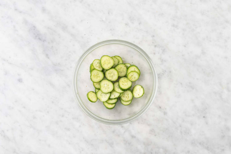Marinate cucumbers