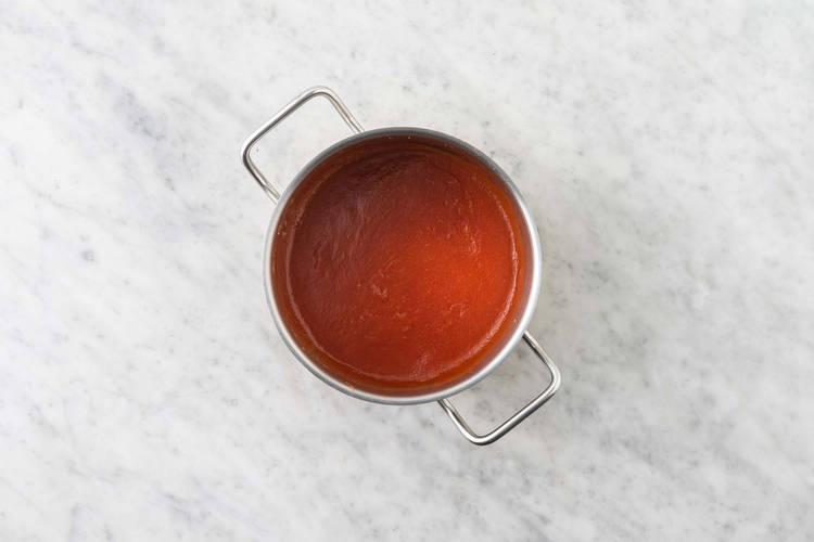 Warm marinara sauce