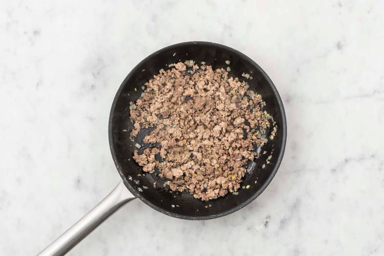 Cook beef and pork mix