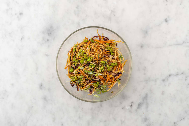 Assemble noodle salad