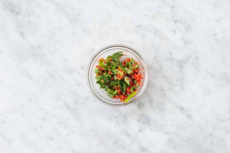 Make the Herby Garnish
