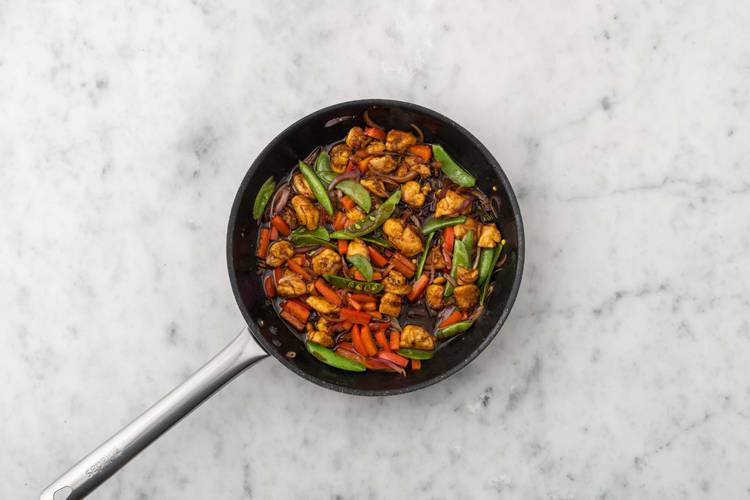 Add the Veg and Sticky Sauce