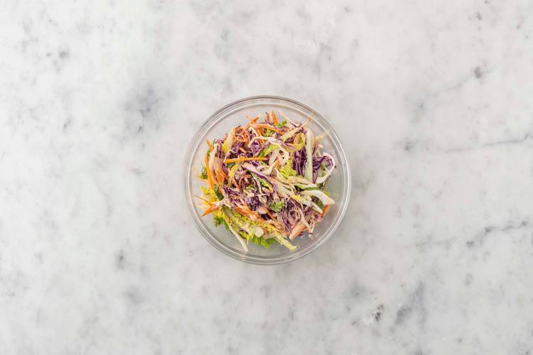 Mix the Sambal Slaw