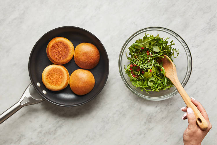 Toast Buns & Make Salad