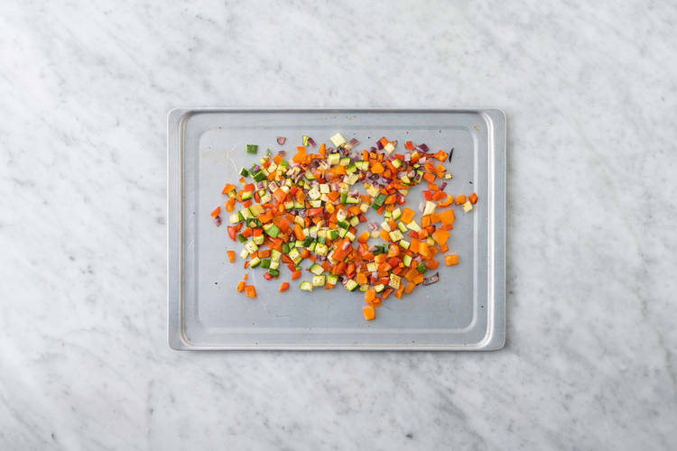 Prep and start veggies