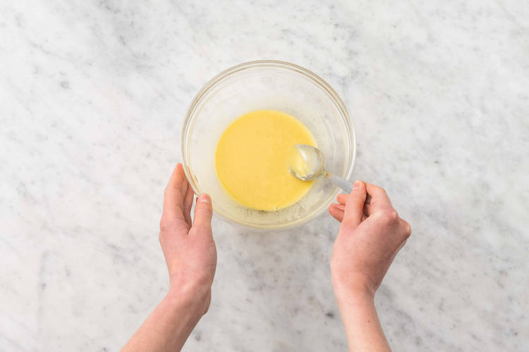 Make vinaigrette and start sauce