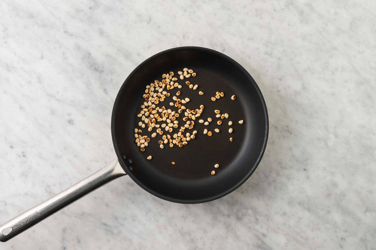 Toast pine nuts