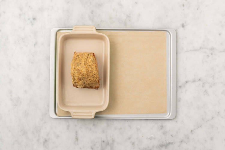 Schweinebraten garen