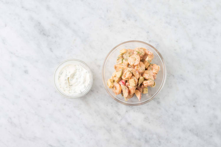 Préparer la salade de crevettes