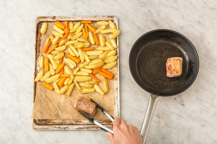 Schweinsnierstücke braten