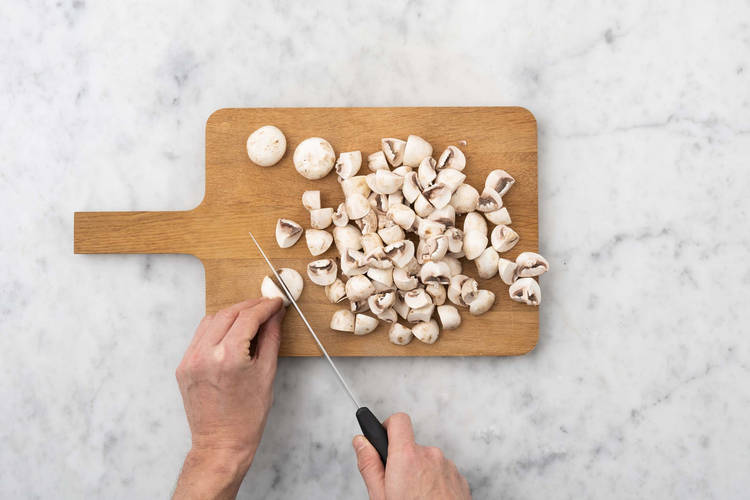 Champignons snijden