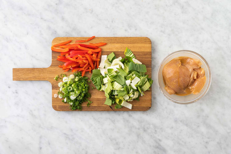 Prep and marinate chicken