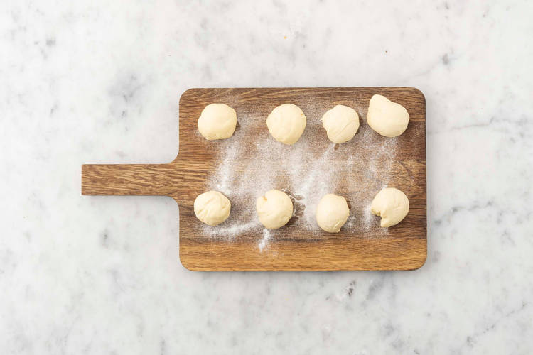 Prep dough and baking tin