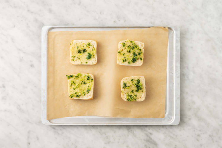 Für das Knoblauchbrot