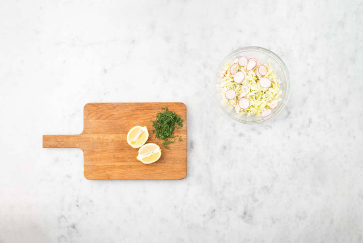 Förbered coleslaw