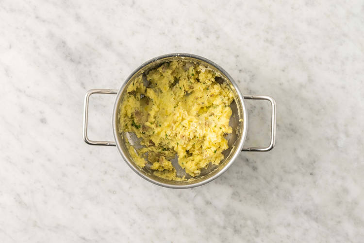 Finish smashed potatoes