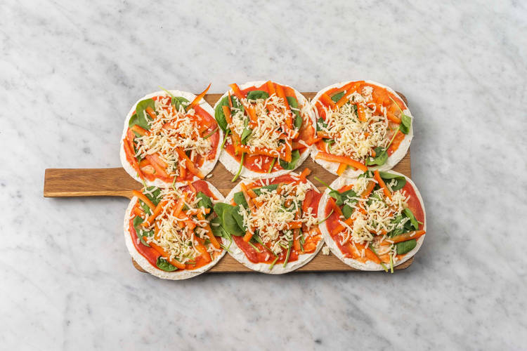 Assemble pizza roll-ups