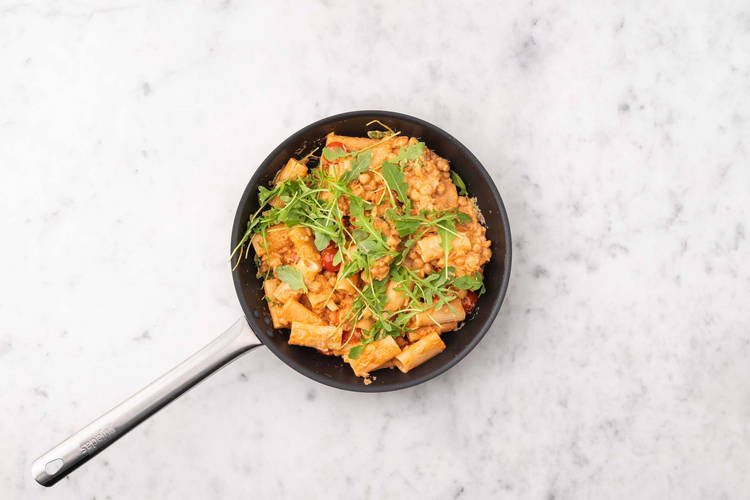 Tillsätt pasta & kikärtor