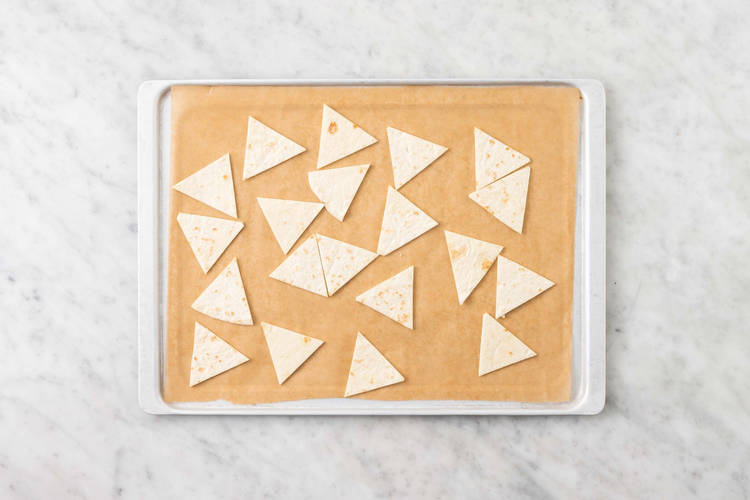 Tortillachips backen