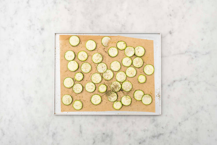 Griller la courgette