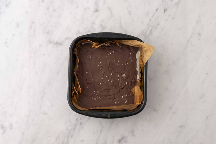 Night before (or early morning): Melt chocolate