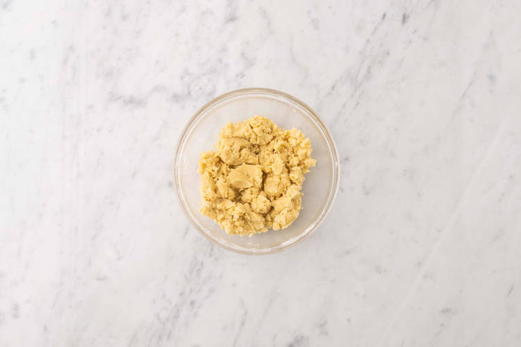 Night before (or early morning): Make shortbread base