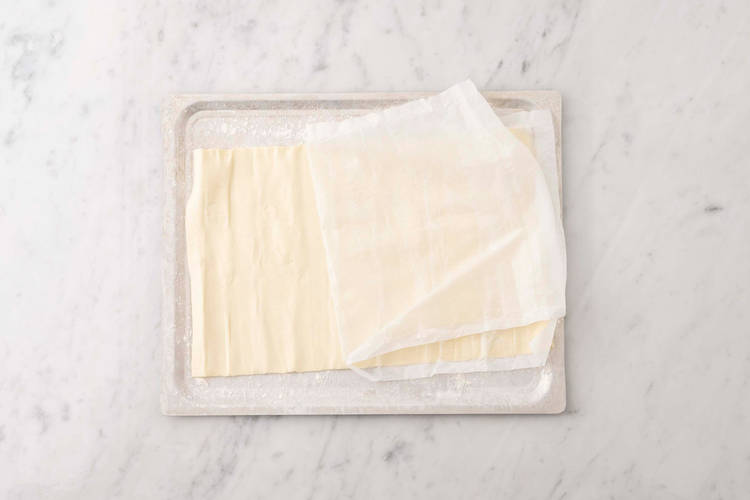 Make sausage filling and prep pastry