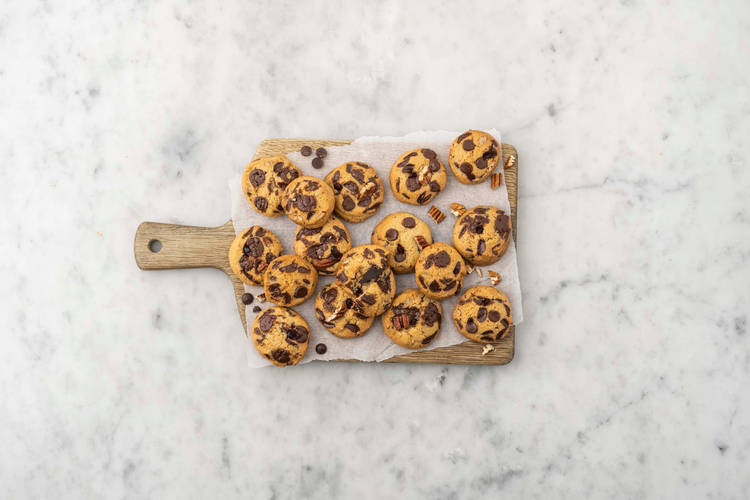 Bake cookies and serve