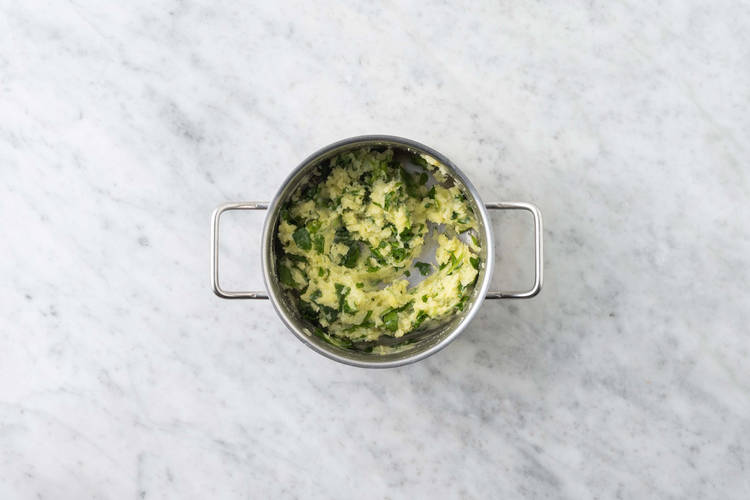 Lav spinat-kartoffelmos