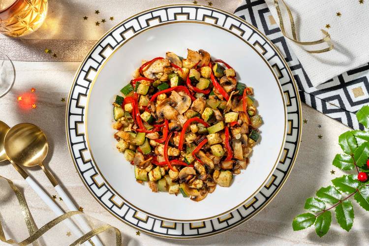 Gemengde groenten met BBQ rub