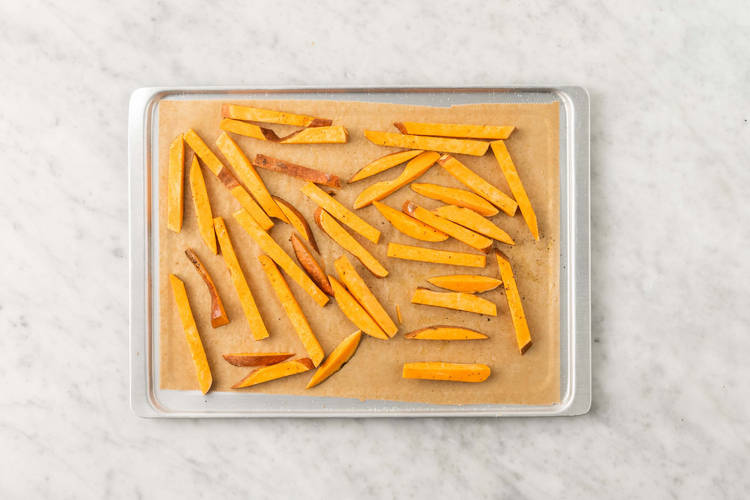 Rosta sötpotatispommes