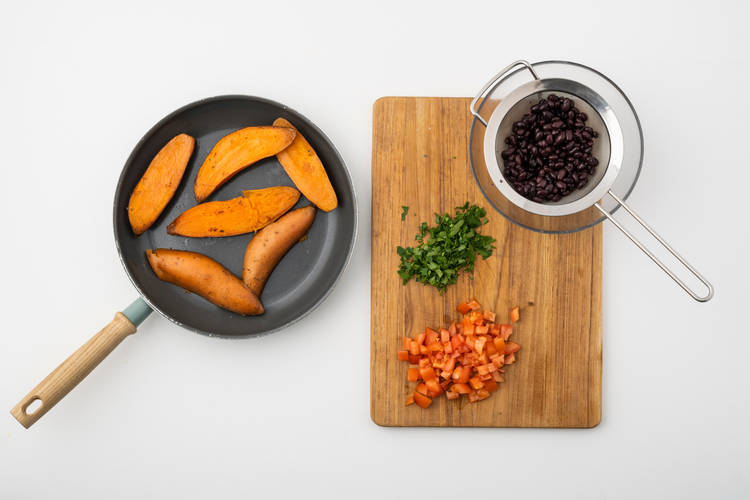 Zoete aardappel bakken