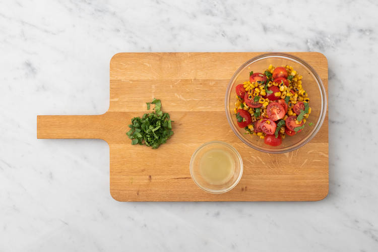 Préparer et assembler la salade