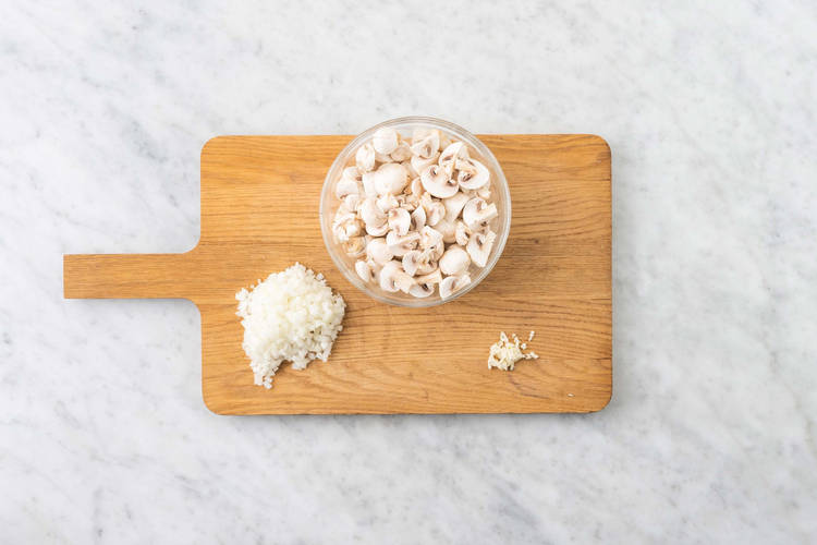 Champignons schneiden