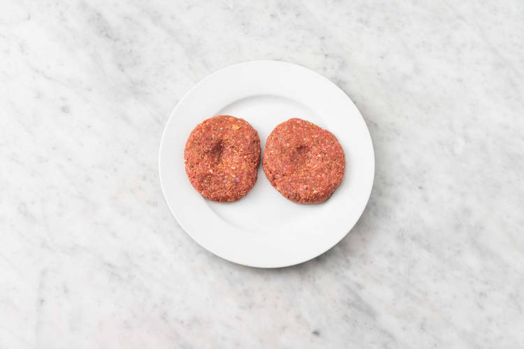 Make patties and cook bacon