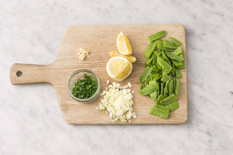 Prep and make garlic oil