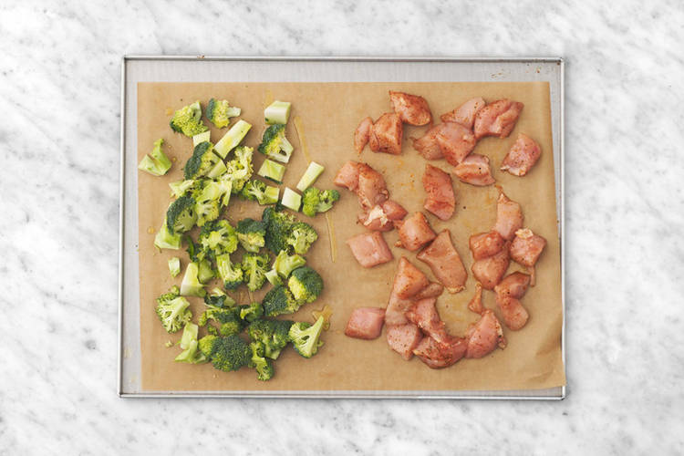 Bak kylling og brokkoli