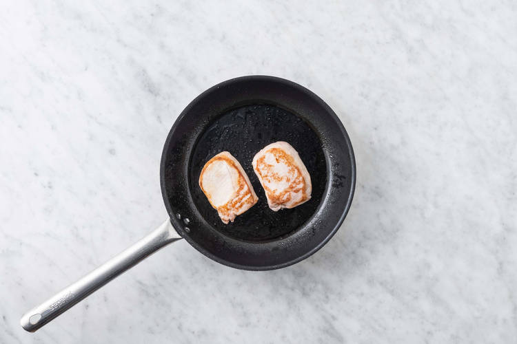 Sear pork