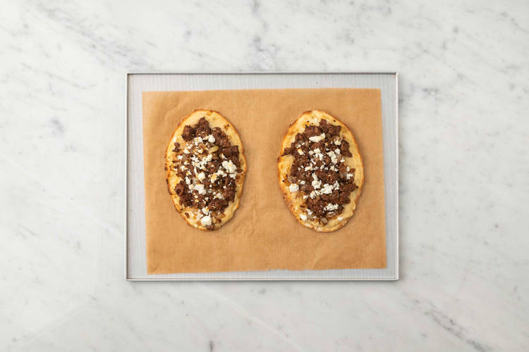 Assemble and bake flatbreads