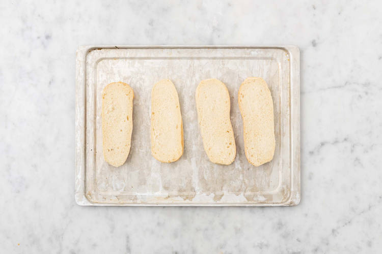 Make garlic crostini