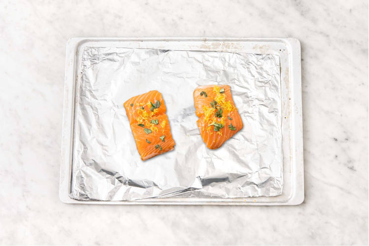 Roast salmon