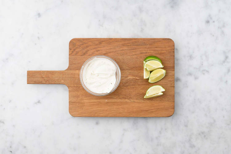 Bland limeyoghurt
