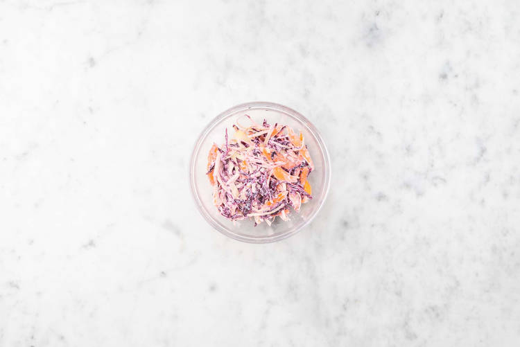 Mix the Garlic Slaw