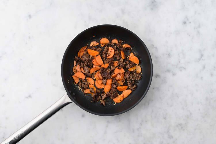 Steg hakket oksekød