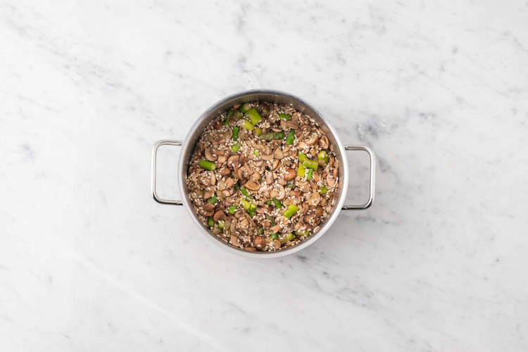 Cocina el risotto
