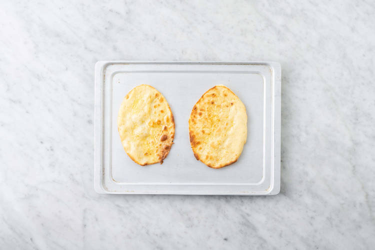 Toast garlic flatbread