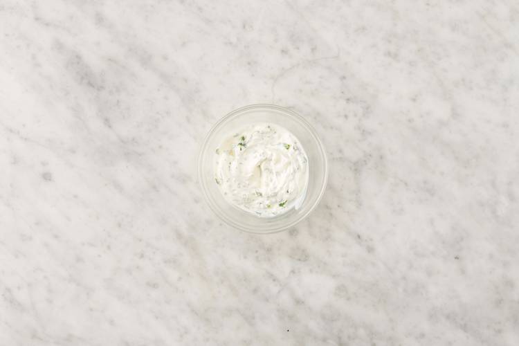 Mix the Coriander Yoghurt