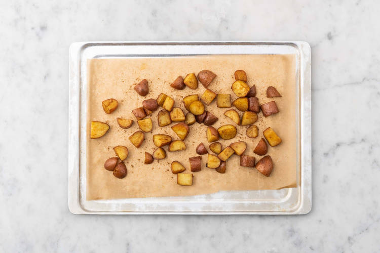 Prep and roast potatoes