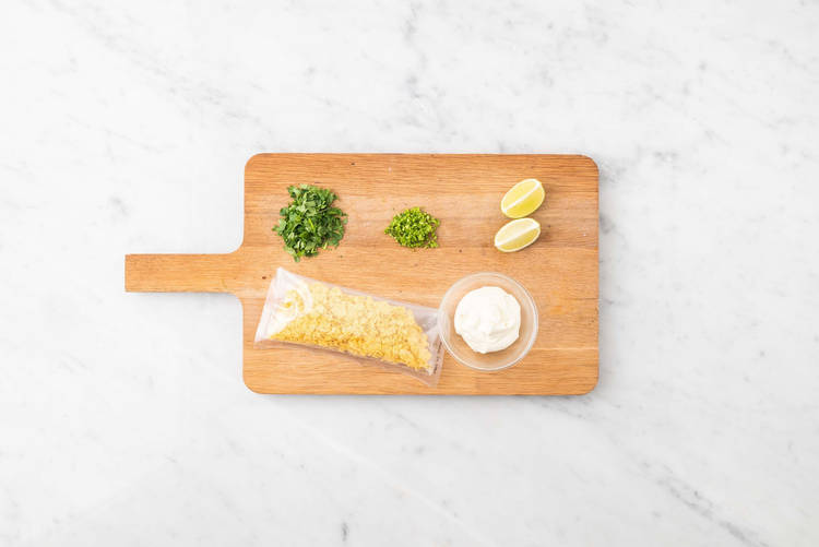 Prep and make lime crema